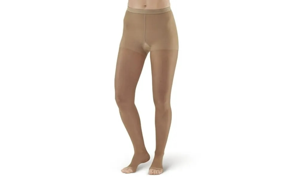 Ames Walker Aw Style 33ot Sheer Support 20-30 Mmhg Firm Compression Open Toe Pantyhose Black Large