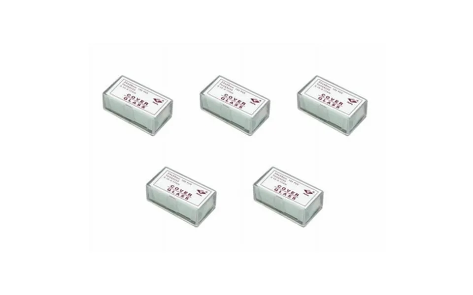 Amscope 5-pack Of 100 Piece Cleaned Microscope Coverslip Slidess 24mmx50mm - 500 Total