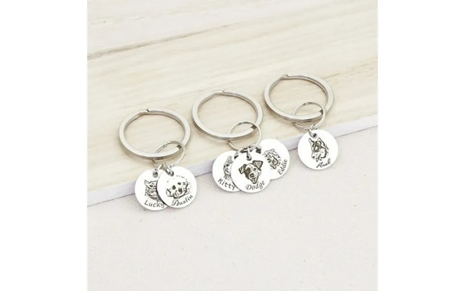 Anavia Personalized Pet Portrait Custom - Pet Portriat Keychain