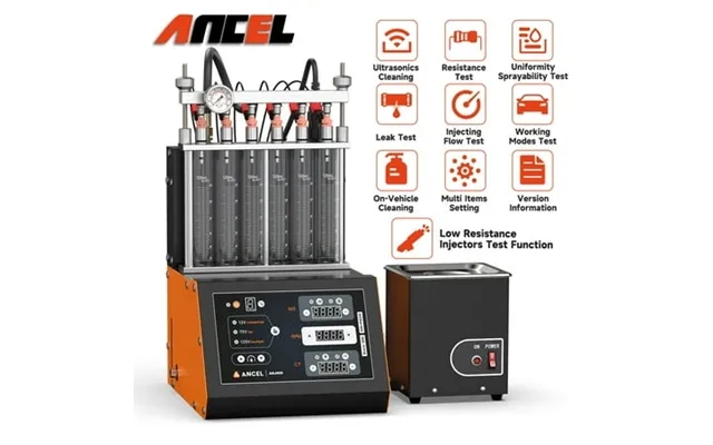 Ancel Anj600 Fuel Injector Test Cleaner Machine Ultrasonic Cleanning 6 Cylinder product image