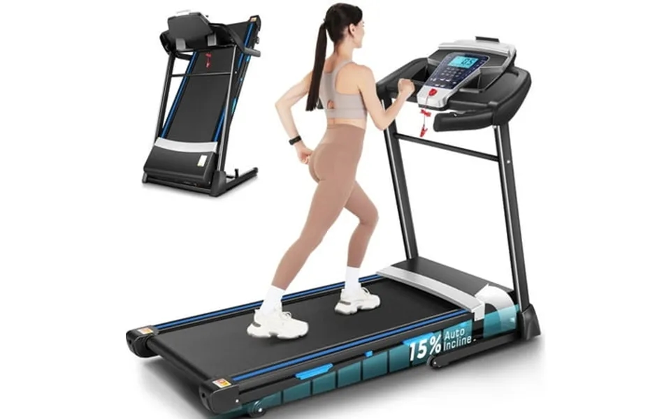 Ancheer Folding Treadmill With 15% Auto Incline 3.25hp Ultra-silent Motor Speed Range Of 0