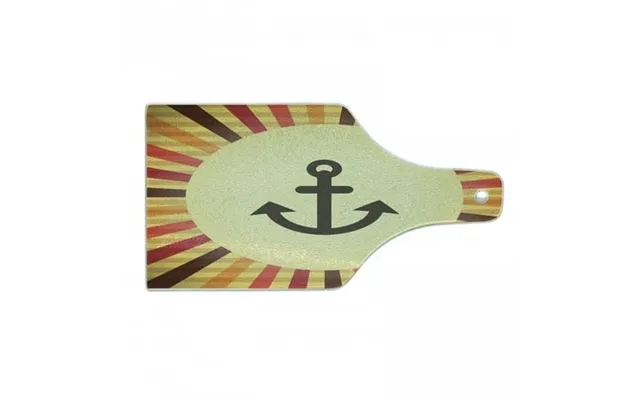 Anchor Cutting Board Vintage Pop Art Sailing Anchor On Colorful Background Security Safety Decorative Tempered Glass Cut product image
