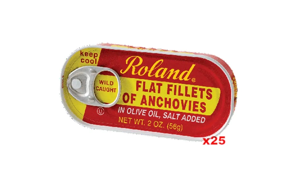 Anchovy Fillets In Olive Oil Roland Case 25 X 2 Oz Cans
