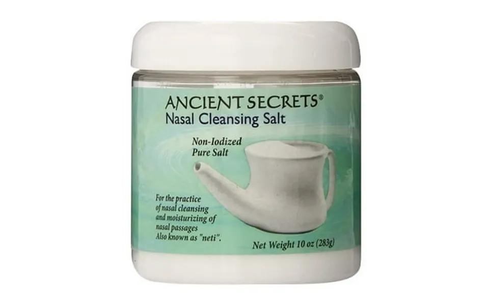 Ancient Secrets Nasal Cleansing Salt Jar Non Iodized 10 Oz 3 Pack