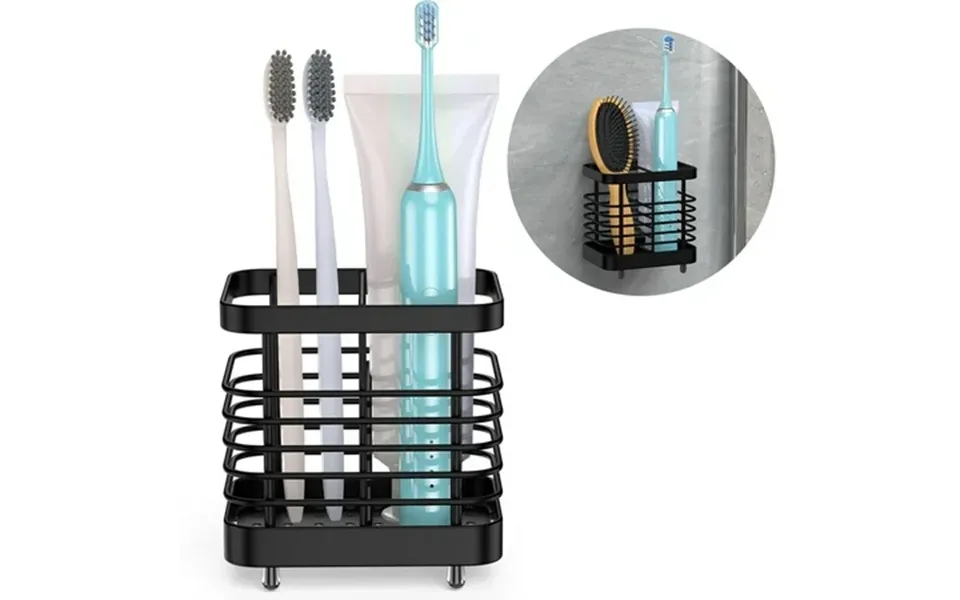Andhot Toothbrush Holders For Bathroom Stainless Steel Electric Toothbrush Holder Wall Mounted Shower Toothbrush Toothpa