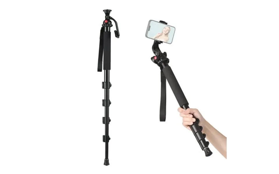 Andoer 4-section Monopod Compact Portable Photography Aluminum Alloy Unipod Stick With Phone Clip