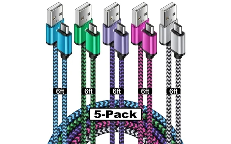 Android Charger 5pack Hopepow Micro Usb Cable 6ft Android Charging Cable Nylon Braided High Speed Fast Charging Cord Usb