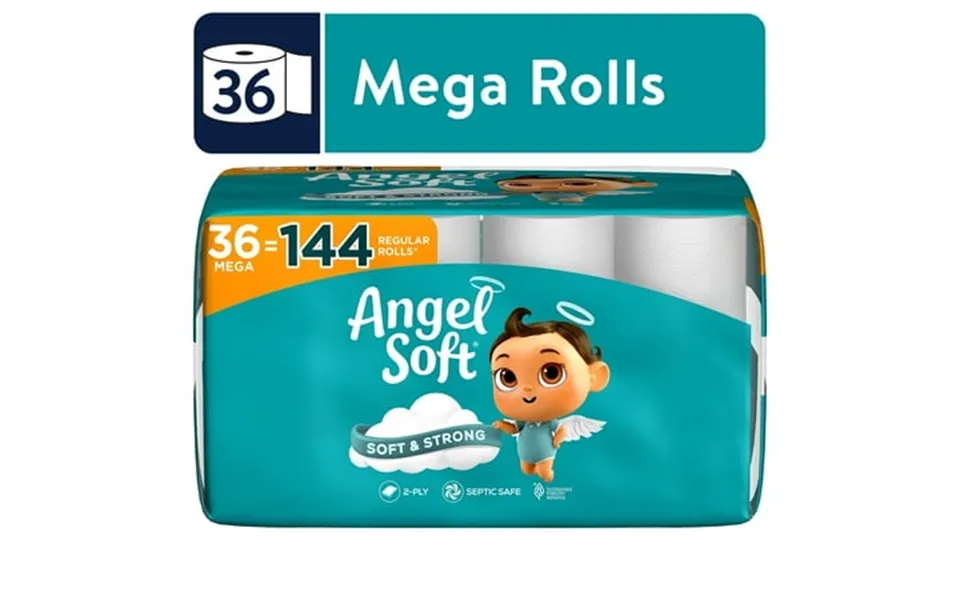 Angel Soft Toilet Paper 36 Mega Rolls Soft And Strong Toilet Tissue Pack Of 2