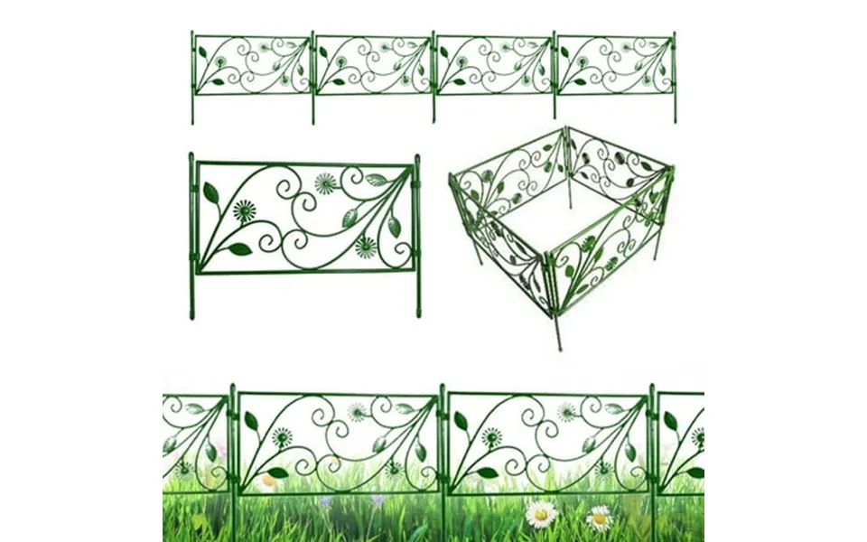 Angeler 4pcs Plastic Garden Fence Picket Edging Weather-proof For Home Gardens Decorative Borders Grass Flowerbeds