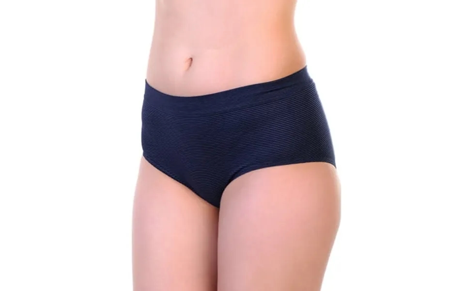 Angelina Seamless Mid-rise Brief Panties With Stripes Print 12-pack