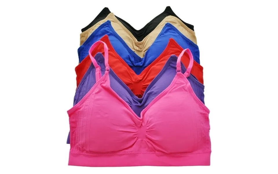 Angelina Seamless Wireless Bralette With Removable Pads 6 Or 12 Pack