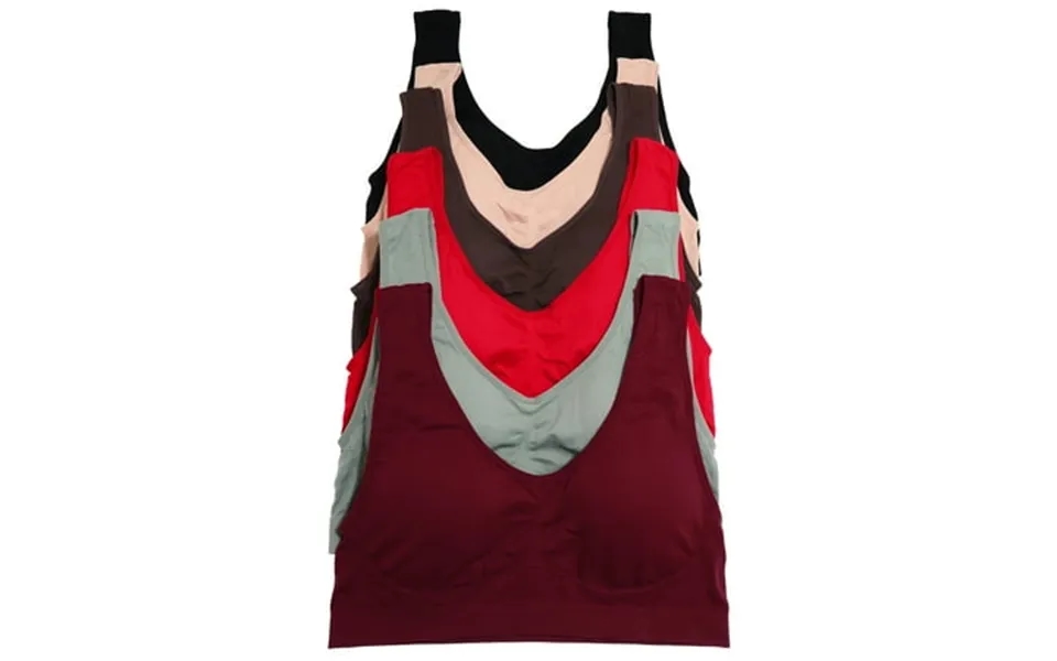 Angelina Wire-free Seamless Classic U-back Bralettes 6-pack