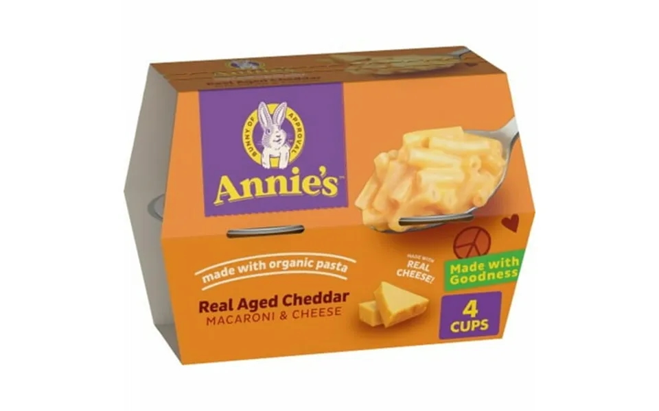 Annie S Real Aged Cheddar Microwave Mac And Cheese Cups 4 Ct 2