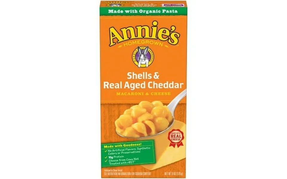 Annie S Shells & Real Aged Cheddar Macaroni & Cheese Pack Of 32