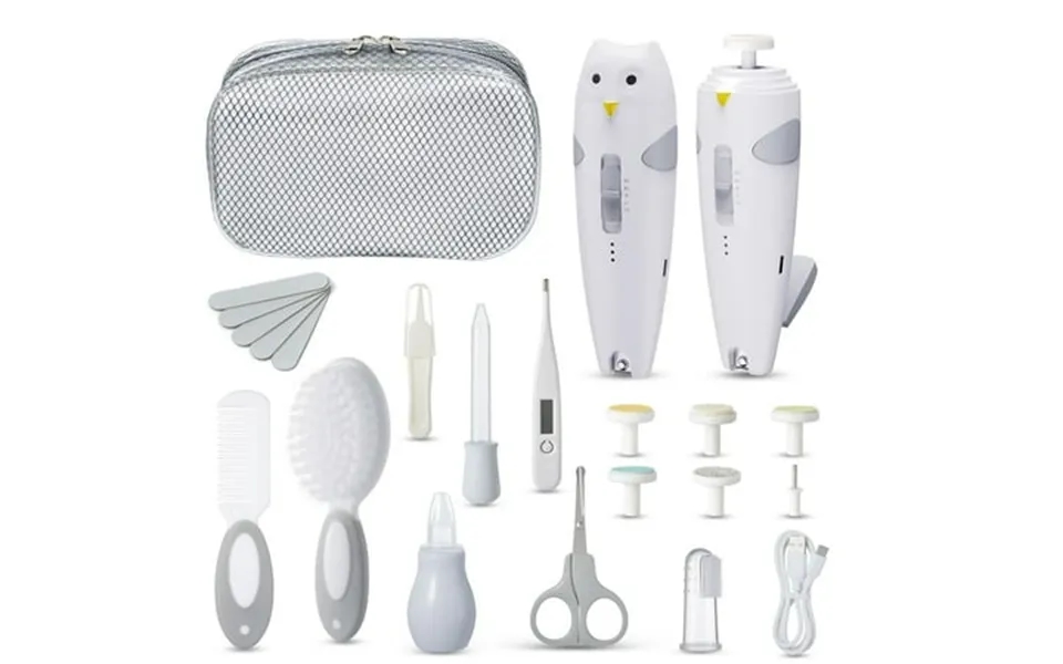 Anpro Baby Healthcare And Grooming Kit 26 In 1 Rechargeable Nail Trimmer Electric Kit With Auto Light Newborn Nursery He