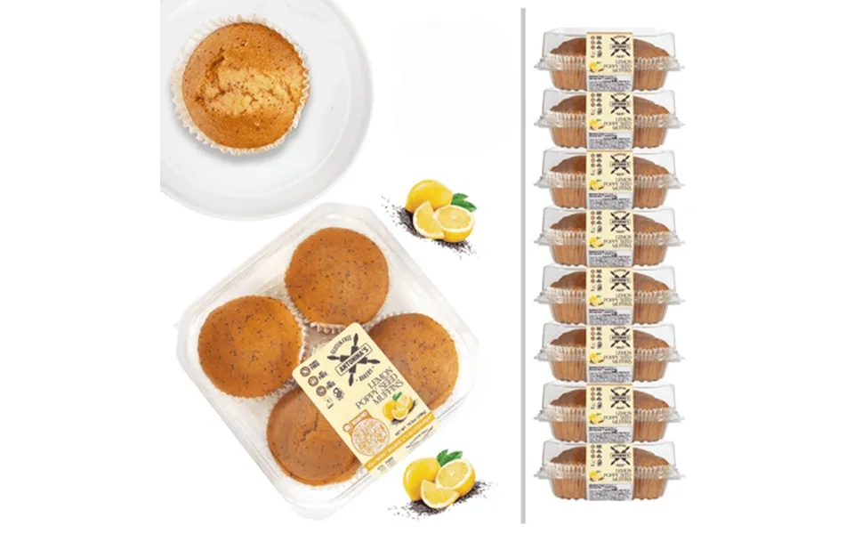 Antonina S Gluten-free Lemon Poppy Seed Muffins Certified Gluten-free Nut Free Peanut Free Soy Free Eight 4-packs 32 Muf