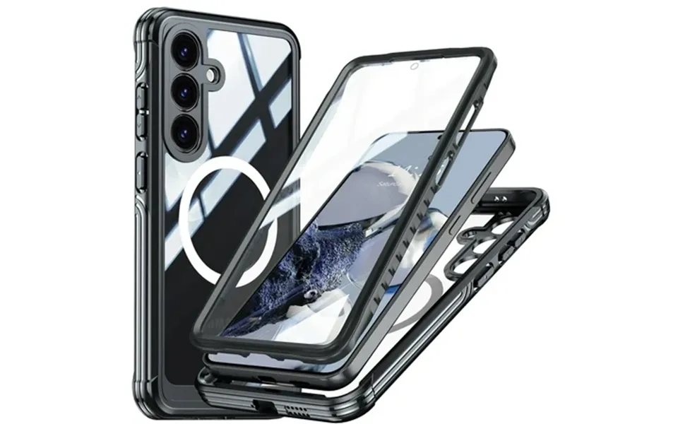 Antshare Case For Samsung Galaxy S25 Plus Full Body Shockproof Bumper Cover With Built-in Screen Protector - Black