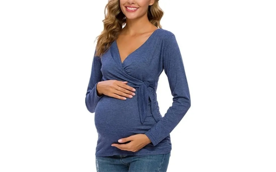 Aodebiao Clearance Kids Clothes 2024 Breastfeeding Women S Tops Maternity Dress V-neck Long Tops Blouse Sleeve Color Fas