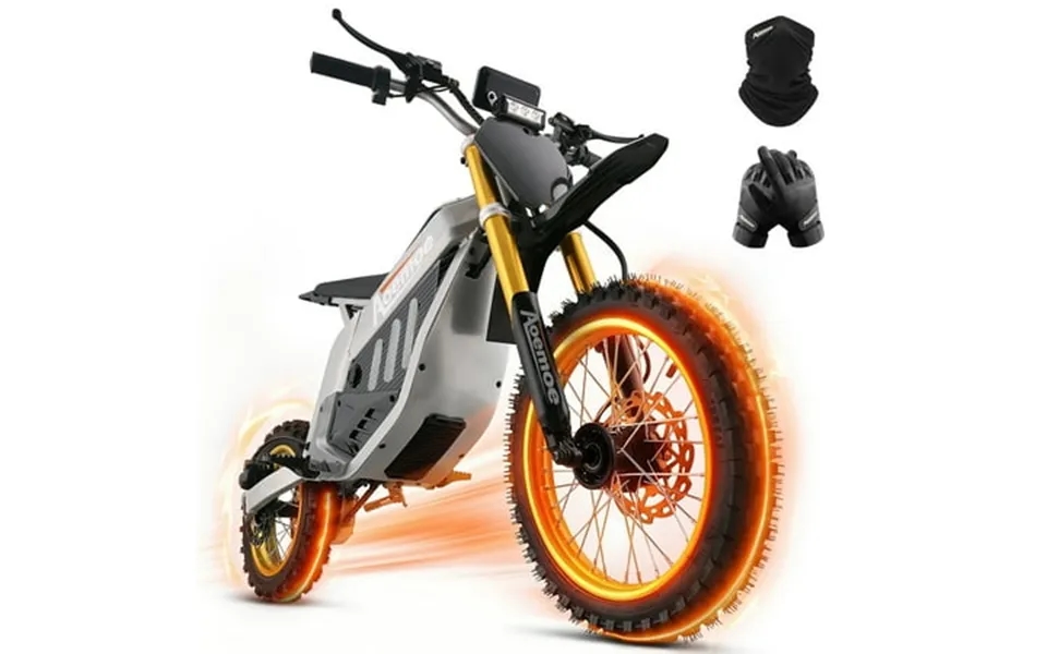 Aoemoe 48v Electric Dirt Bike 3000w Peak Power 42mph White