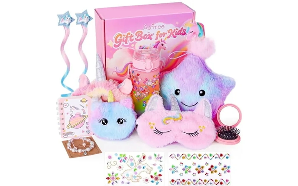 Aofmee Unicorn Gift For Girls 12 Pcs Beauty Spa Gifts Baskets Set With Princess Toy Birthday Christmas Surprise Box For