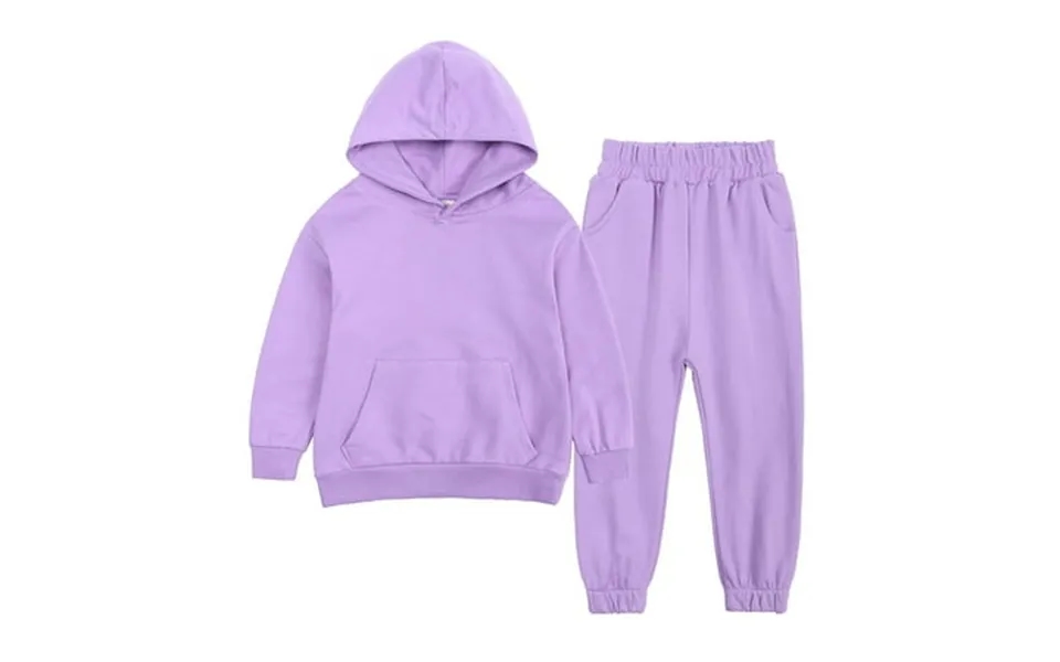 Aoochasliy Black And Friday Kid Sweatsuit Kid S Tracksuits 2 Piece Athletic Hoodie Tracksuit Set Activewear Solid Sweats