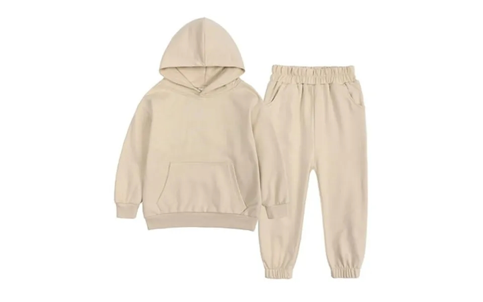 Aoochasliy Black And Friday Kid Sweatsuit Kid S Tracksuits 2 Piece Athletic Hoodie Tracksuit Set Activewear Solid Sweats