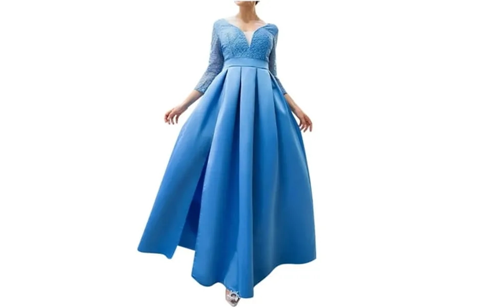 Aoochasliy Clearance Trendy Women Sexy V Neck Half Sleeve Solid Sequins Hight Split Long Sleeve Party Long Cocktail Dres