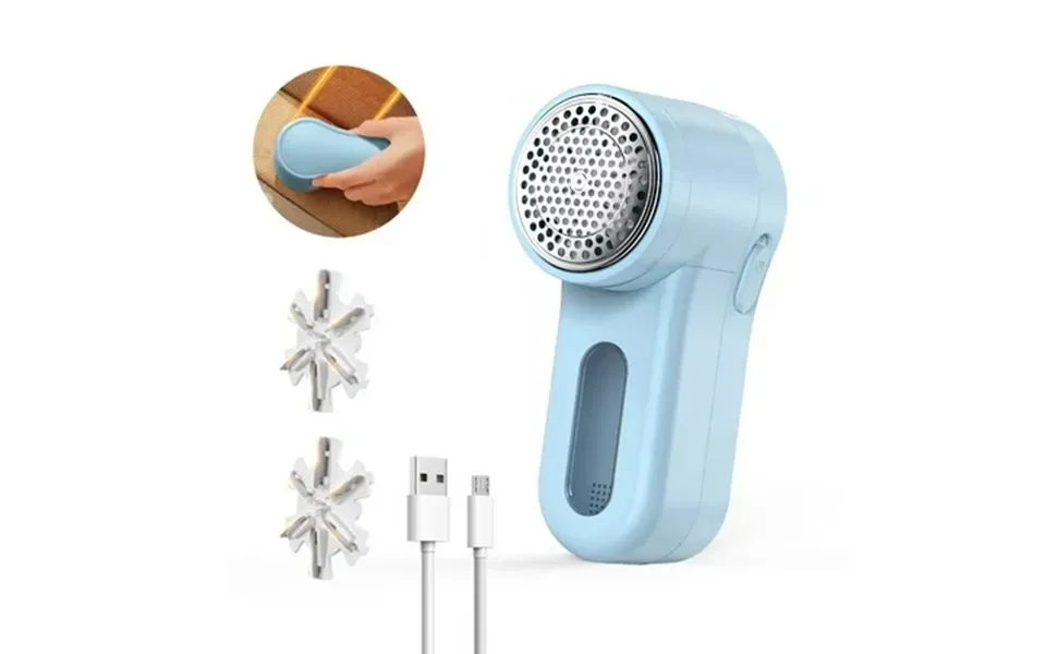 Aparatoo Electric Fabric Shaver Usb Rechargeable Lint Remover With 6 Blades For Clothes Couch & Bedding
