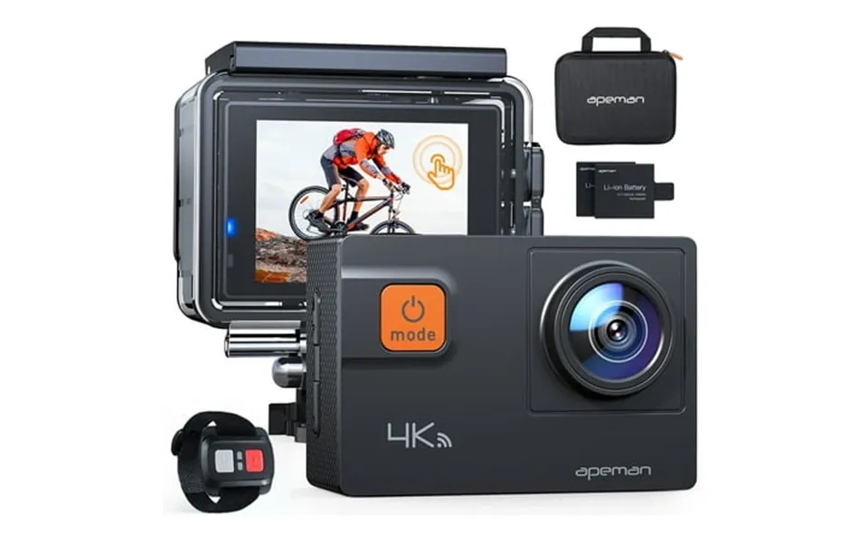 Apeman A87 Action Camera Uhd 4k 60fps 20mp Touchscreen Wifi Underwater Camcorder For Motorbike And Skateboard Camera