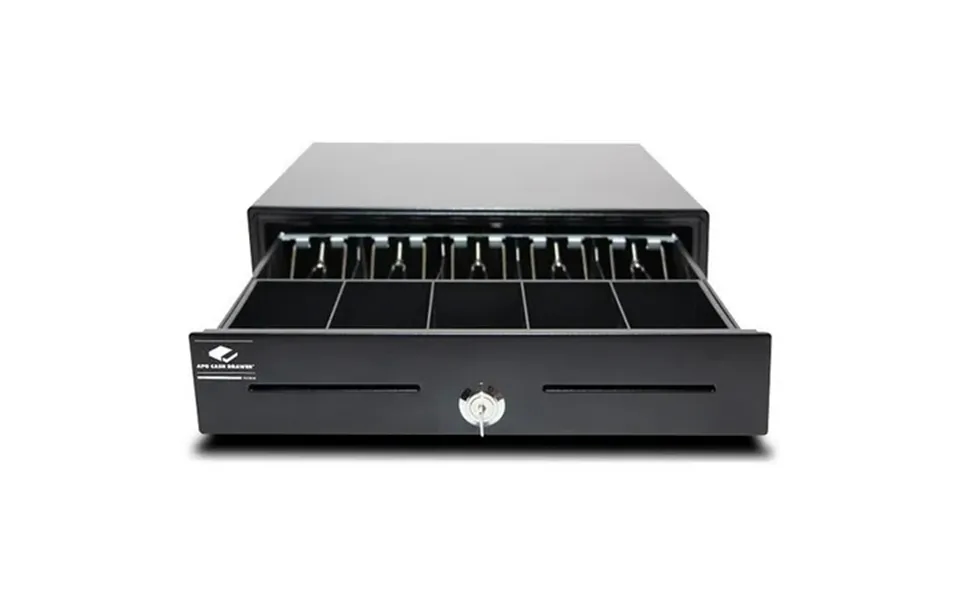 Apg Cash Drawer Ekds320-1-b330-a10 13 In. Arlo Usd 4 Bill & 5 Coin Multipro Cash Drawer With Cable Black