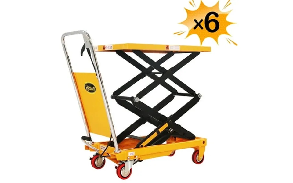 Apollolift 6pcs Hydraulic Double Scissors Lift Table Cart 770 Lbs