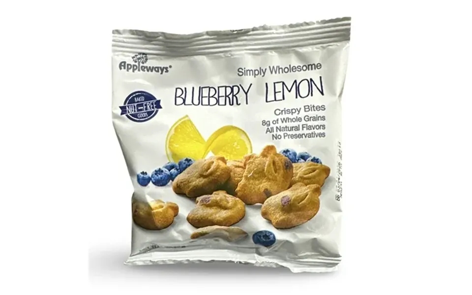 Appleways Whole Grain Blueberry Lemon Crispy Bites 1 Oz Pack Of 12