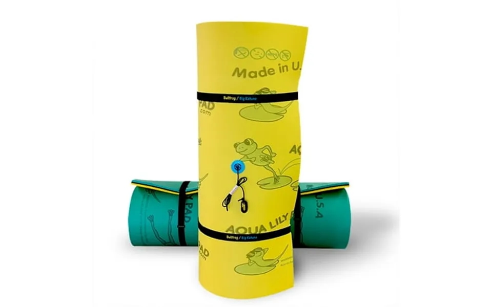 Aqua Lily Pad 20 Ft Bullfrog Water Playground Floating Foam Island Green Yellow