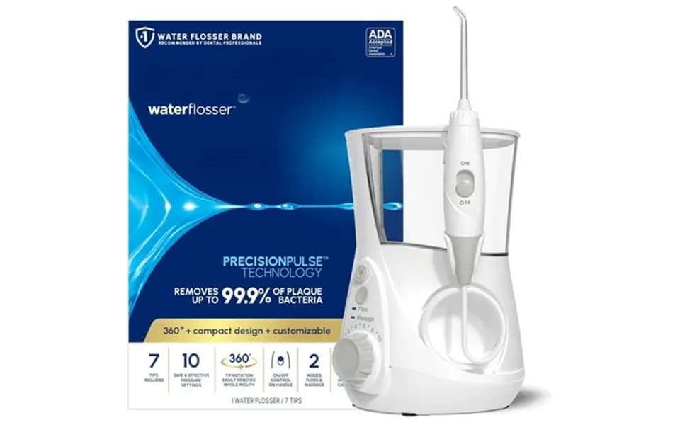 Aquarius Water Flosser For Teeth Cleaning Gums Braces Dental Care Electric Power With 10 Settings 7 Tips For Multiple Us