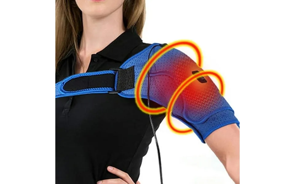 Arghm Shoulder Heating Shawl Warm Protection Built-in Heating Pad 3 Temp Modes Anti-cold Therapy Adjustable Straps
