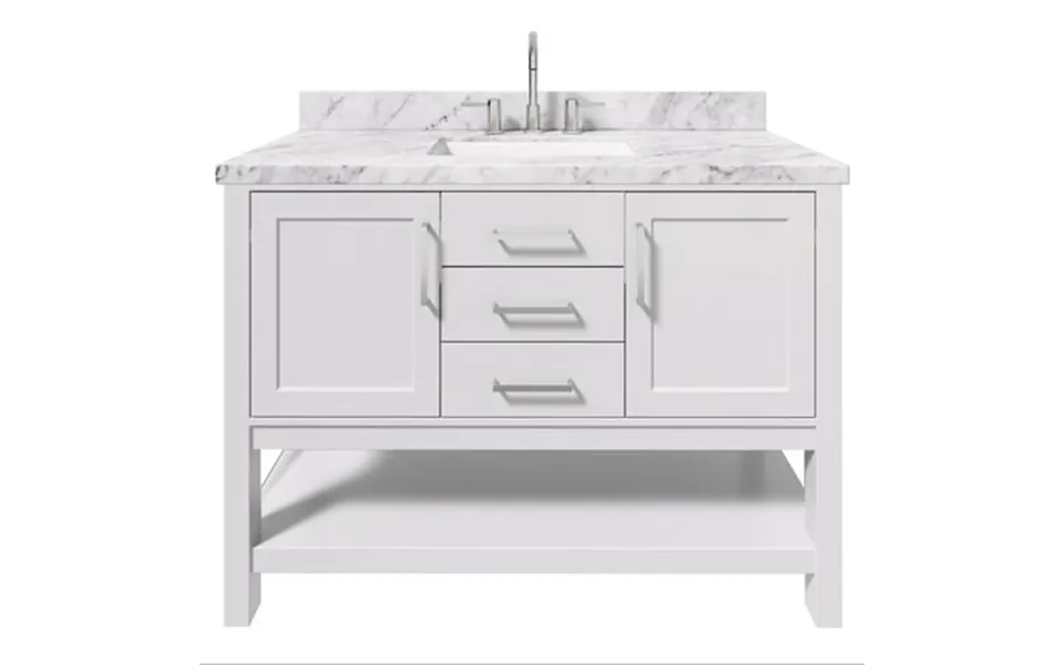 Ariel R049scwrvo Bayhill 49 Free Standing Single Basin Vanity Set - White