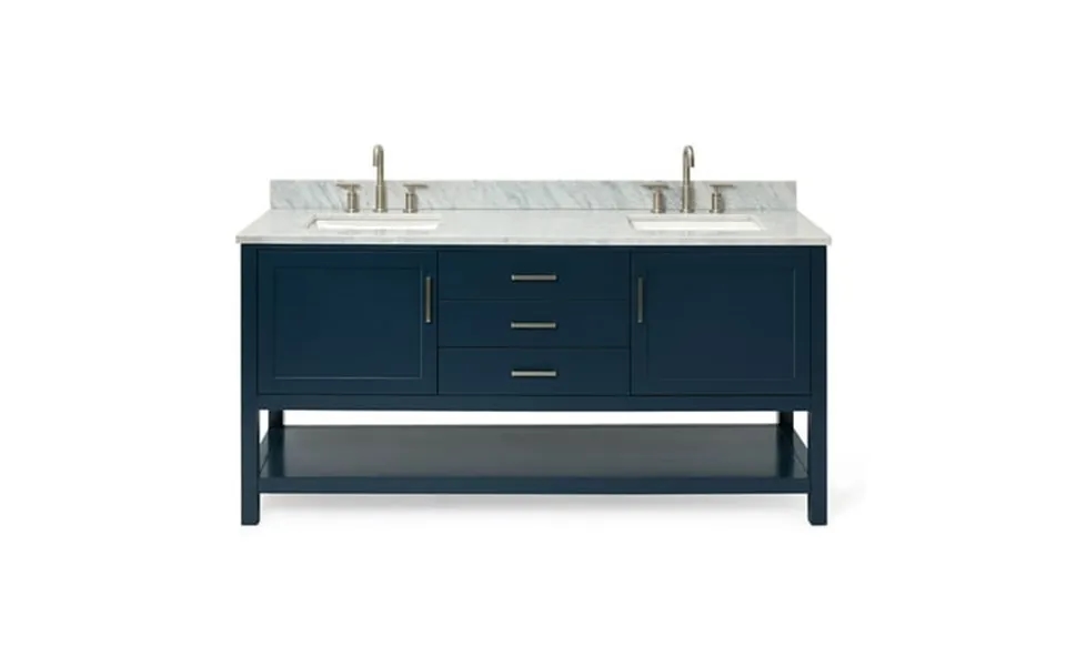 Ariel R073dcw2rvo Bayhill 72 Free Standing Double Basin Vanity Set - Midnight Blue
