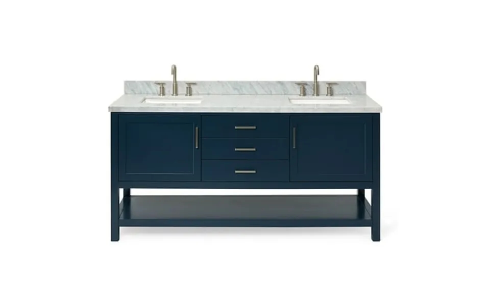 Ariel R073dcwrvo Bayhill 72 Free Standing Double Basin Vanity Set - Midnight Blue
