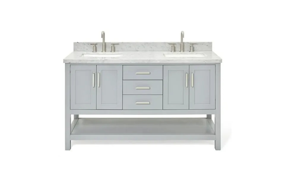 Ariel S061dcwrvo Magnolia 61 Free Standing Single Basin Vanity Set - Grey