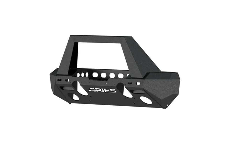 Aries 2082093 Trailchaser Black Aluminum Front Bumper With Brush Guard And Winch Mount Select Jeep Wrangler Jl Gladiator