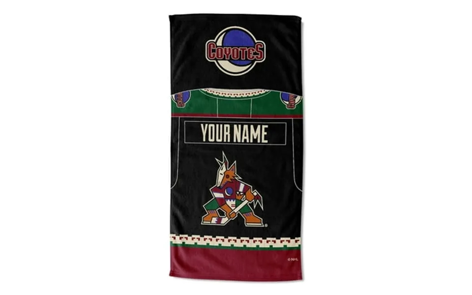 Arizona Coyotes Nhl Jersey Personalized Beach Towel 30 X 60