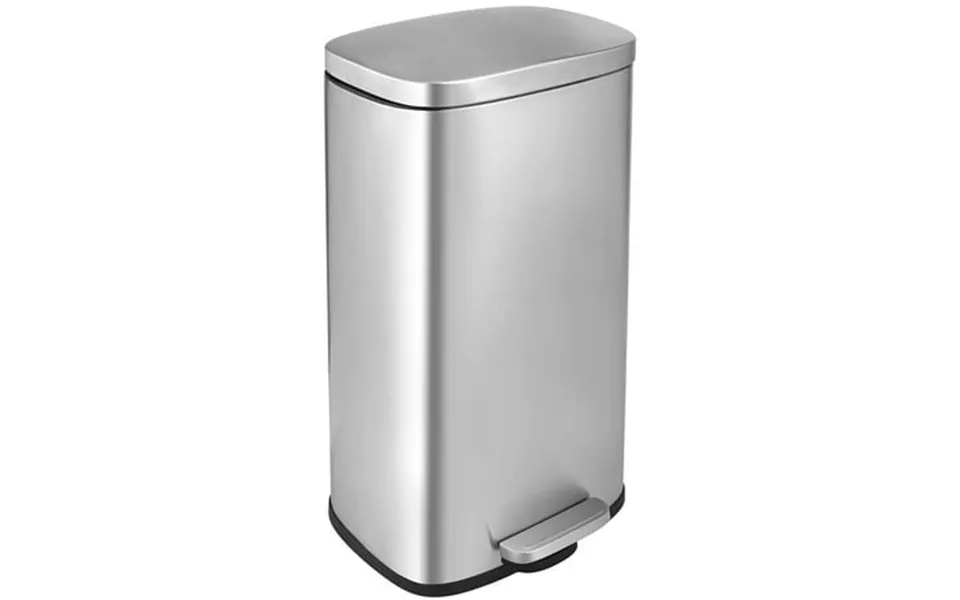 Arlopu 8 Gallon Stainless Steel Trash Can With Lid Rectangular Kitchen Garbage Can With Step Pedal & Inner Bucket For Ba