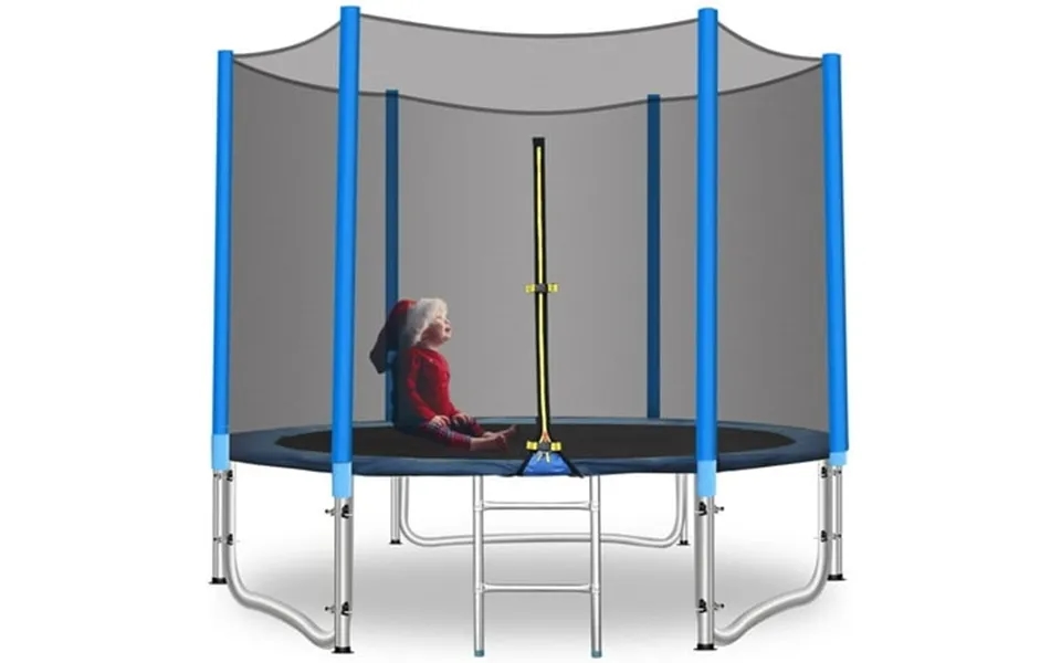 Arlopu 8ft Trampoline For Kids Outdoor Round Recreational Trampoline With Enclosure Net Ladder For 2-3 Kids