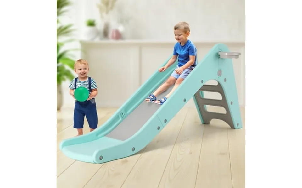 Arlopu Plastic Toddlers First Slide Sturdy Kids Slide Play Climber With Basketball Hoop Indoor Outdoor Toy For Kids 2-6