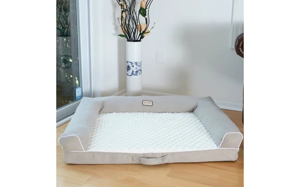 Armarkat Pet Bed Model D07b Memory Foam Beige And Ivory