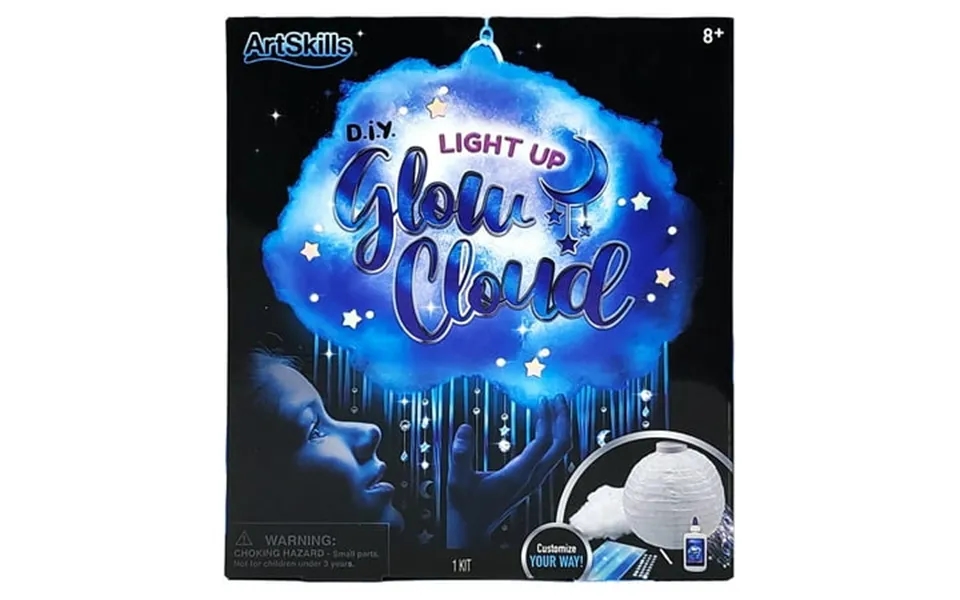 Artskills Fluffy Cloud Light For Bedroom Hanging Cloud Lamp Diy Craft Kit For Room Décor Nursery Décor