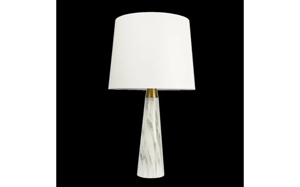 Ashcroft Furniture Enclave Hydro Black Table Lamp With On Off Switch Faux Marble Base Fabric Shade