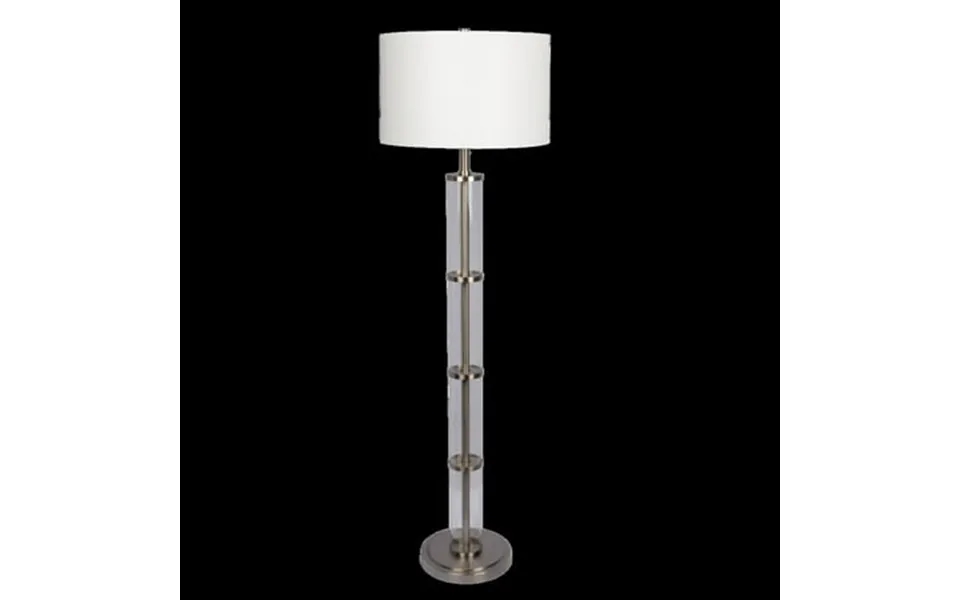 Ashcroft Furniture Nimbus Brushed Nickel Floor Lamp With 3-way Rotary Switch