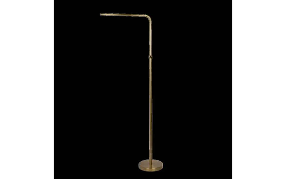Ashcroft Furniture Verve Brassed Gold Floor Lamp With On Off Switch Adjustable Led Round Base