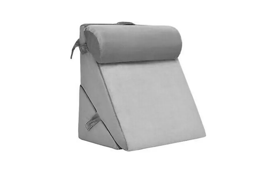 Aspecialty Costway Bed Wedge Pillow Adjustable Neck Back Support Memory Foam Headrest Grey